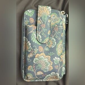 Floral Zip-Around Crossbody Wristlet Wallet FREE SHIPPING!!!